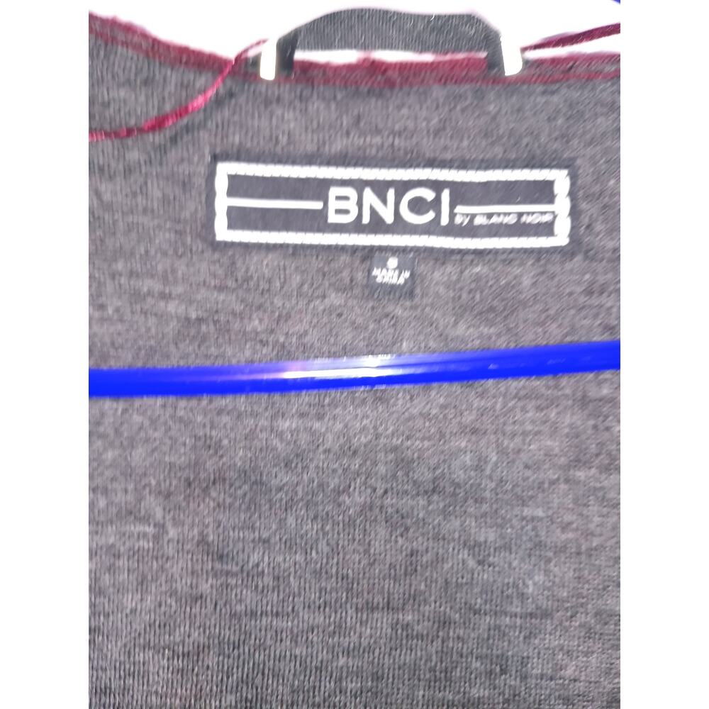 Blanc Noir Bnci Wool Blend Open Front Burgundy Gr… - image 4